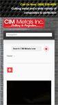 Mobile Screenshot of cimmetals.com